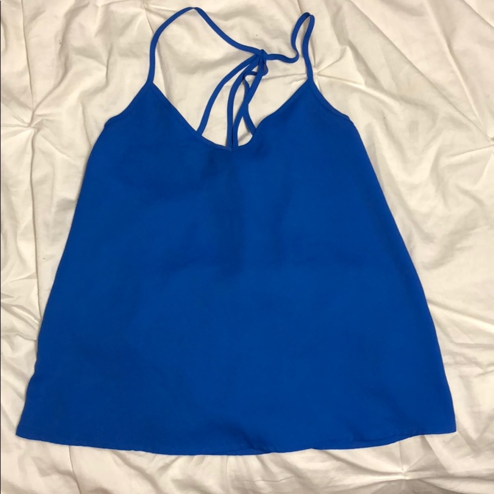 Blue tank top blouse